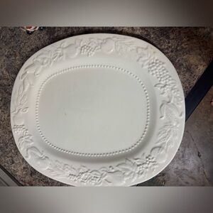 Better Homes and Garden Heritage Collection  White Serving Platter 18” x 15”